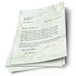 Motif Letter Paper! MARBLE LIGHT GREEN 100 sheets DIN A4