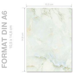 Motif Letter Paper! MARBLE LIGHT GREEN 100 sheets DIN A6