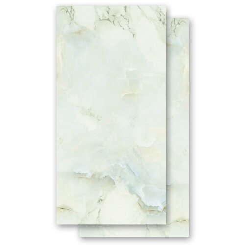 100 fogli di carta da lettera decorati MARMO VERDE CHIARO DIN LANG Marmo & Struttura, Papier de marbre, Paper-Media
