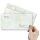 10 patterned envelopes MARBLE LIGHT GREEN in standard DIN long format (windowless)