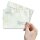 10 patterned envelopes MARBLE LIGHT GREEN in C6 format (windowless)