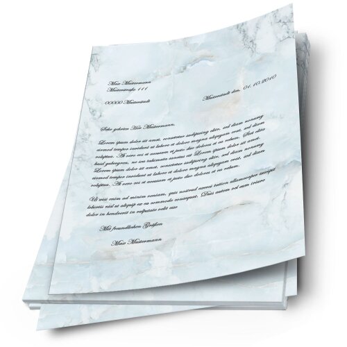 Motif Letter Paper! MARBLE LIGHT BLUE Marble paper