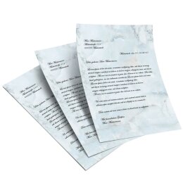 Motif Letter Paper! MARBLE LIGHT BLUE 50 sheets DIN A5
