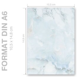 Motif Letter Paper! MARBLE LIGHT BLUE 100 sheets DIN A6