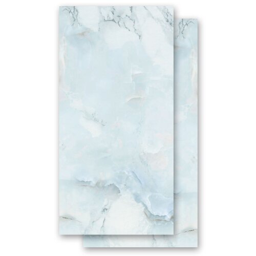 Motif Letter Paper! MARBLE LIGHT BLUE 100 sheets DIN LONG Marble & Structure, Marble paper, Paper-Media