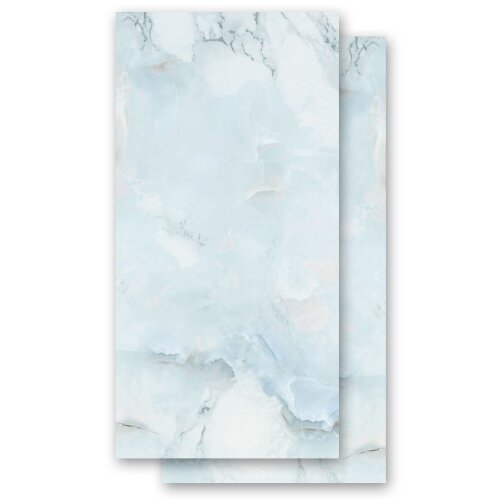 Motif Letter Paper! MARBLE LIGHT BLUE 100 sheets DIN LONG Marble & Structure, Marble paper, Paper-Media