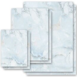 Briefpapier MARMOR HELLBLAU - DIN LANG Format 100 Blatt