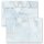 Briefumschläge MARMOR HELLBLAU - 25 Stück C6 (ohne Fenster) Marmor & Struktur, Marmor-Motiv, Paper-Media