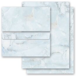 Set complet de 20 pièces MARBRE BLEU CLAIR Marbre & Structure, Papier de marbre, Paper-Media