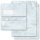 Motiv-Briefpapier Set MARMOR HELLBLAU - 100-tlg. DL (mit Fenster) Marmor & Struktur, Marmorpapier, Paper-Media