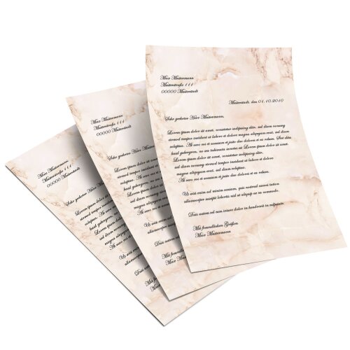 Briefpapier MARMOR TERRACOTTA - DIN A5 Format 50 Blatt