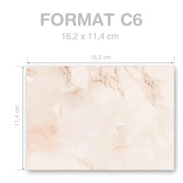MARBRE EN TERRE CUITE Briefumschläge Motif de marbre CLASSIC 10 enveloppes, DIN C6 (162x114 mm), C6-4038-10