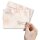 25 patterned envelopes MARBLE TERRACOTTA in C6 format (windowless)
