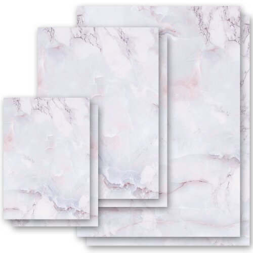 MARMO LILLA Briefpapier Papier de marbre ELEGANT , DIN A4, DIN A5, DIN A6 & DIN LANG, MBE-4039