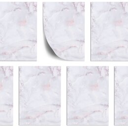 MARBRE LILAS Briefpapier Papier de marbre ELEGANT 50 feuilles de papeterie, DIN A5 (148x210 mm), A5E-082-50