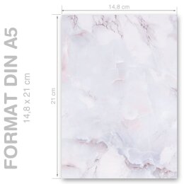 Motif Letter Paper! MARBLE LILAC 100 sheets DIN A5