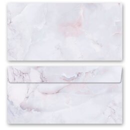 50 patterned envelopes MARBLE LILAC in standard DIN long format (windowless) Marble & Structure, Marble envelopes, Paper-Media