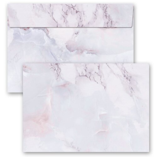 10 patterned envelopes MARBLE LILAC in C6 format (windowless) Marble & Structure, Marble paper, Paper-Media