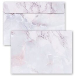10 patterned envelopes MARBLE LILAC in C6 format...