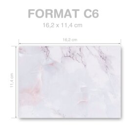 MARBLE LILAC Briefumschläge Marble paper CLASSIC 10 envelopes, DIN C6 (162x114 mm), C6-4039-10