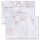 Briefumschläge MARMOR FLIEDER - 25 Stück C6 (ohne Fenster) Marmor & Struktur, Marmor-Umschläge, Paper-Media