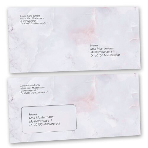 Papier à lettres et enveloppes Sets MARBRE LILAS Papier de marbre
