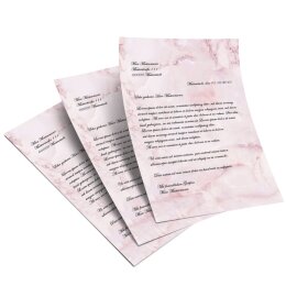 100 fogli di carta da lettera decorati MARMO MAGENTA DIN A5