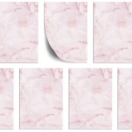 MARBRE MAGENTA Briefpapier Papier de marbre ELEGANT 100 feuilles de papeterie, DIN A5 (148x210 mm), A5E-083-100