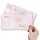 50 patterned envelopes MARBLE MAGENTA in standard DIN long format (windowless)
