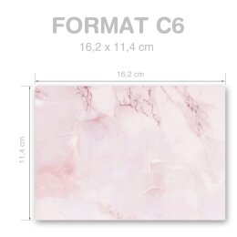 MÁRMOL MAGENTA Briefumschläge Sobres de mármol CLASSIC 10 sobres, DIN C6 (162x114 mm), C6-4040-10