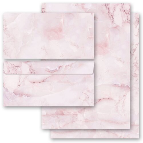 20-pc. Complete Motif Letter Paper-Set MARBLE MAGENTA Marble & Structure, Marble paper, Paper-Media