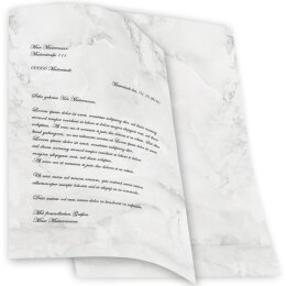 Motif Letter Paper! MARBLE LIGHT GREY 20 sheets DIN A4