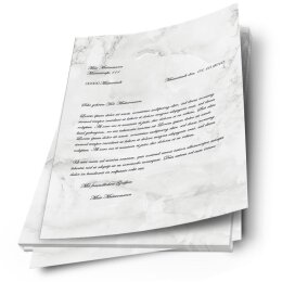Motif Letter Paper! MARBLE LIGHT GREY 20 sheets DIN A4
