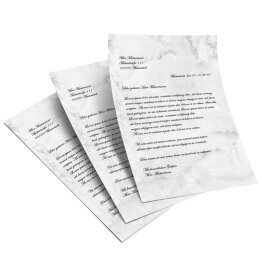 Motif Letter Paper! MARBLE LIGHT GREY 50 sheets DIN A5