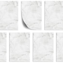 MÁRMOL GRIS CLARO Briefpapier Papier de marbre ELEGANT 50 hojas de papelería, DIN A5 (148x210 mm), A5E-084-50