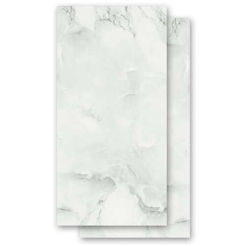 100 fogli di carta da lettera decorati MARMO GRIGIO CHIARO DIN LANG Marmo & Struttura, Papier de marbre, Paper-Media