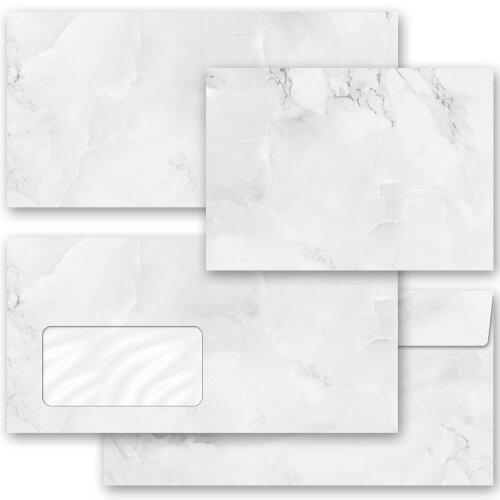 Motif envelopes Marble & Structure, MARBLE LIGHT GREY  - DIN LONG & DIN C6 | Marble paper, Motifs from different categories - Order online! | Paper-Media