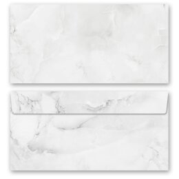 50 patterned envelopes MARBLE LIGHT GREY in standard DIN long format (windowless) Marble & Structure, Marble envelopes, Paper-Media