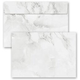 10 patterned envelopes MARBLE LIGHT GREY in C6 format (windowless) Marble & Structure, Marble paper, Paper-Media