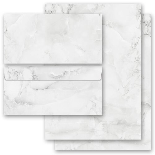 Set complet de 20 pièces MARBRE GRIS CLAIR Marbre & Structure, Papier de marbre, Paper-Media