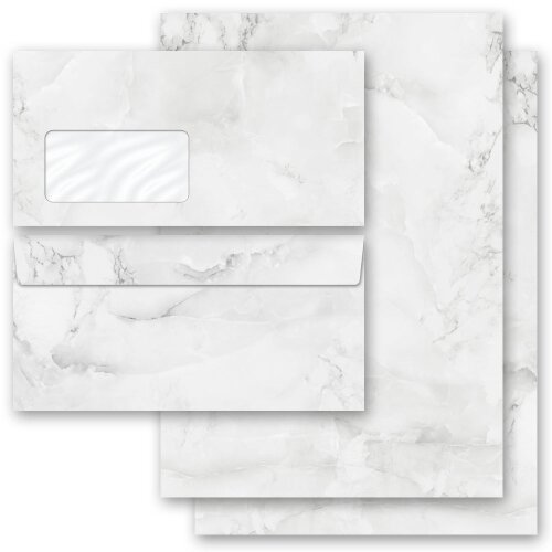 Set complet de 200 pièces MARBRE GRIS CLAIR Marbre & Structure, Papier de marbre, Paper-Media