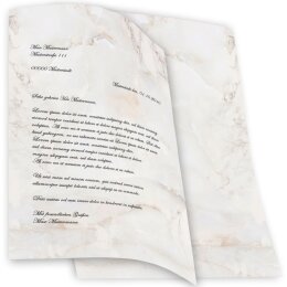 Motif Letter Paper! MARBLE NATURAL 20 sheets DIN A4