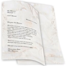 Papier à motif MARBRE NATUREL 50 feuilles DIN A4