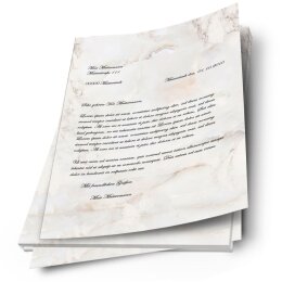 Papier à motif MARBRE NATUREL 50 feuilles DIN A4
