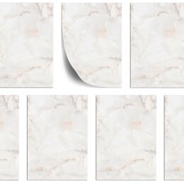 MARBRE NATUREL Briefpapier Papier de marbre ELEGANT 50 feuilles de papeterie, DIN A5 (148x210 mm), A5E-085-50