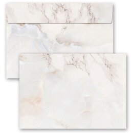 10 patterned envelopes MARBLE NATURAL in C6 format (windowless) Marble & Structure, Marble paper, Paper-Media