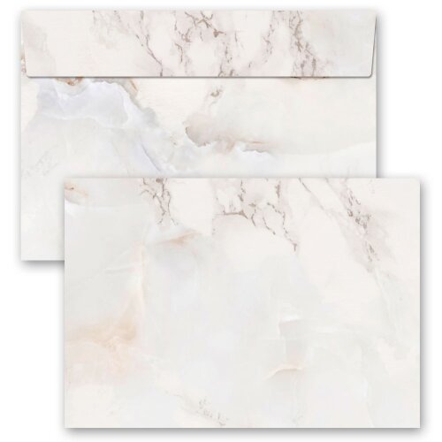 25 enveloppes à motifs au format C6 - MARBRE NATUREL (sans fenêtre) Marbre & Structure, Enveloppes de marbre, Paper-Media