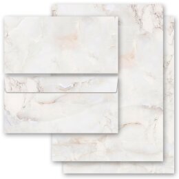 Motiv-Briefpapier Set MARMOR NATUR - 200-tlg. DL (ohne Fenster) Marmor & Struktur, Marmorpapier, Paper-Media