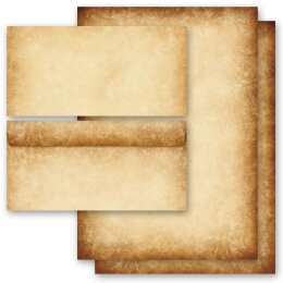 Motiv-Briefpapier Set RUSTIKAL - 100-tlg. DL (ohne Fenster) Antik & History, Altes Papier Vintage, Paper-Media