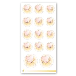 Decoration | Sticker Sheets Motif HEART WITH PINK FLOWERS...